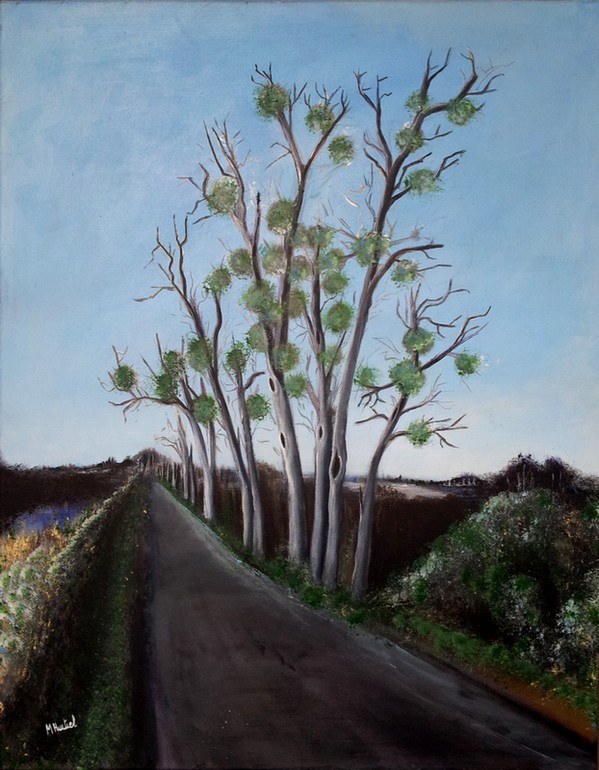 Route de Pellebuzan - peinture 90 x 70 cm